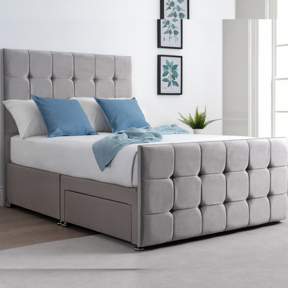 Giltedge Beds Cube Fabric Bed Frame 01