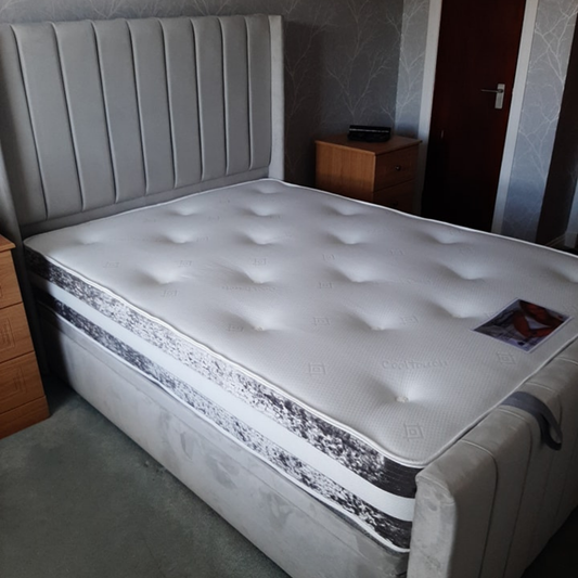 Elite Wingback Panel Bed Beds-Hub