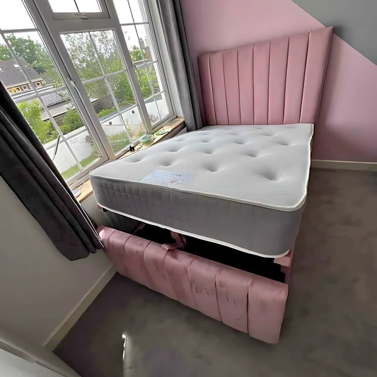 Noble Panel Line Ottoman Bed Beds-Hub