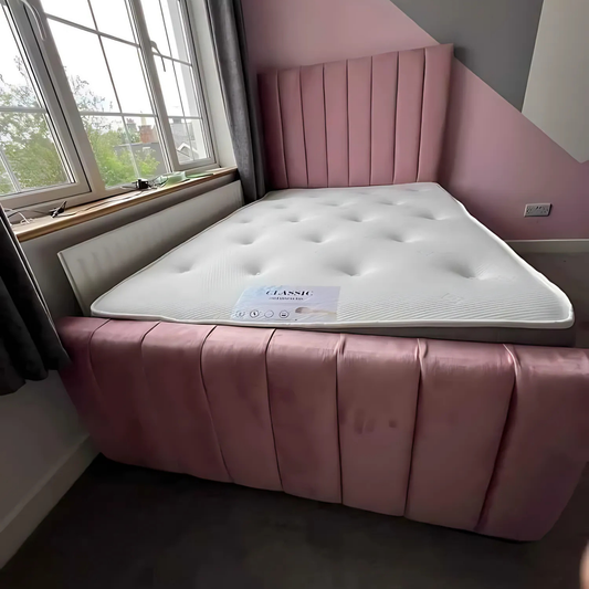 Noble Panel Line Ottoman Bed Beds-Hub