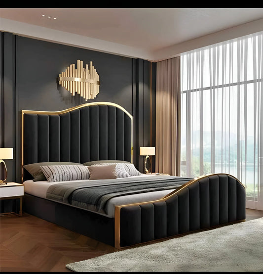 Golden Wave Royale Bed Premium Upholstered Bed Frame