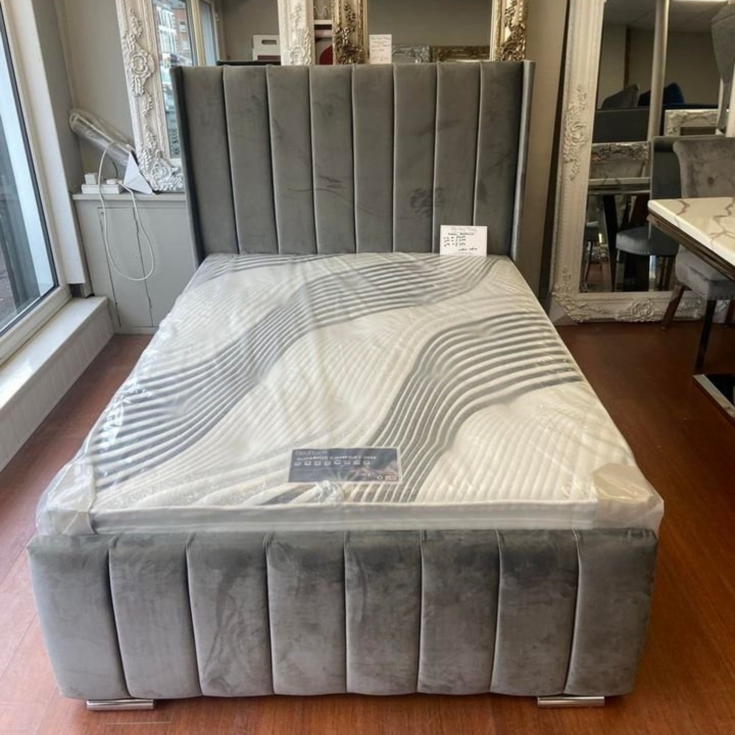 Supreme Panel Wingback Bed Beds-Hub