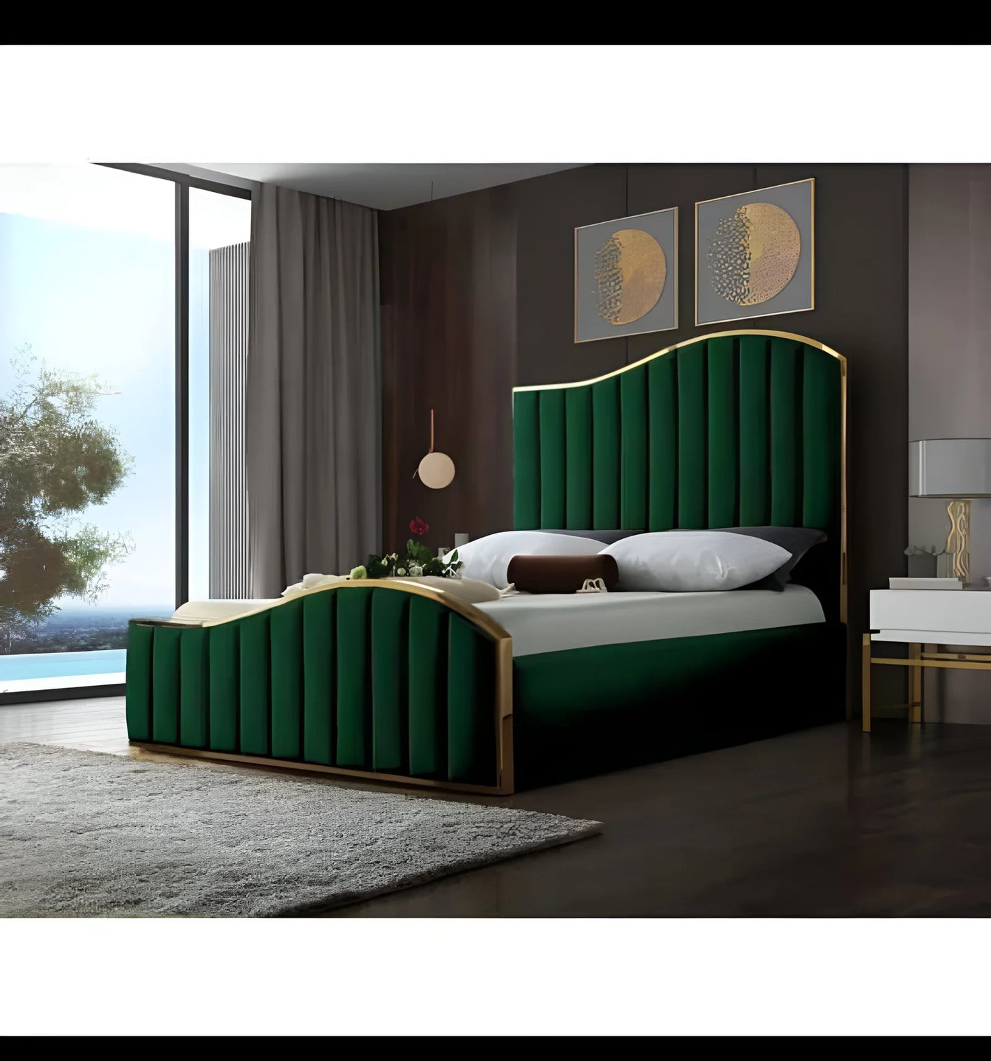 Golden Wave Royale Bed Premium Upholstered Bed Frame