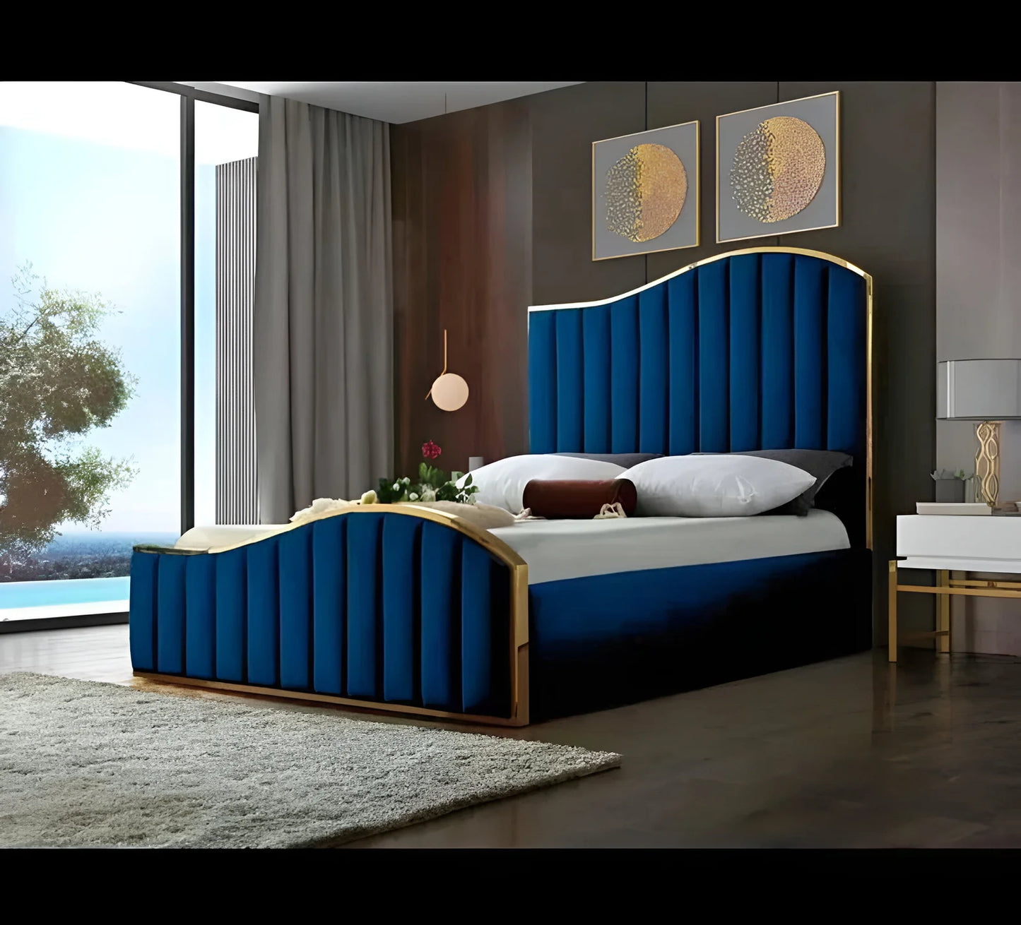 Golden Wave Royale Bed Premium Upholstered Bed Frame