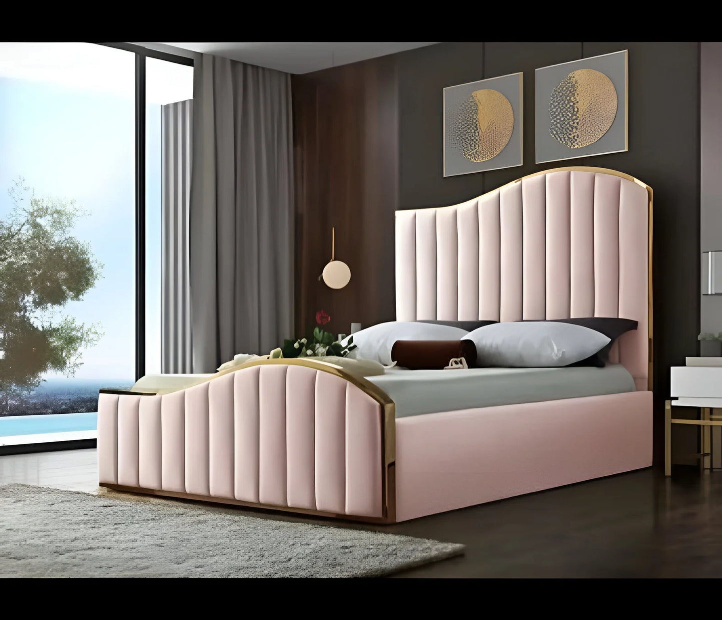Golden Wave Royale Bed Premium Upholstered Bed Frame