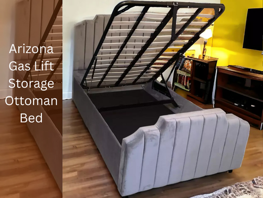 Arizona Gas Lift Storage Ottoman Bed Beds-Hub