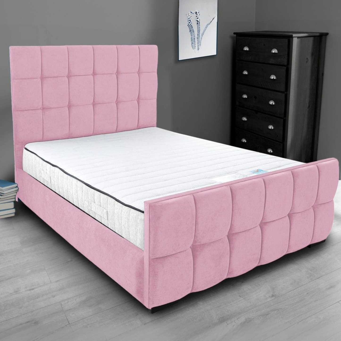 Giltedge Beds Cube Fabric Bed Frame 01