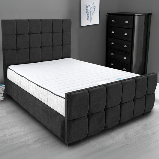 Giltedge Beds Cube Fabric Bed Frame 01