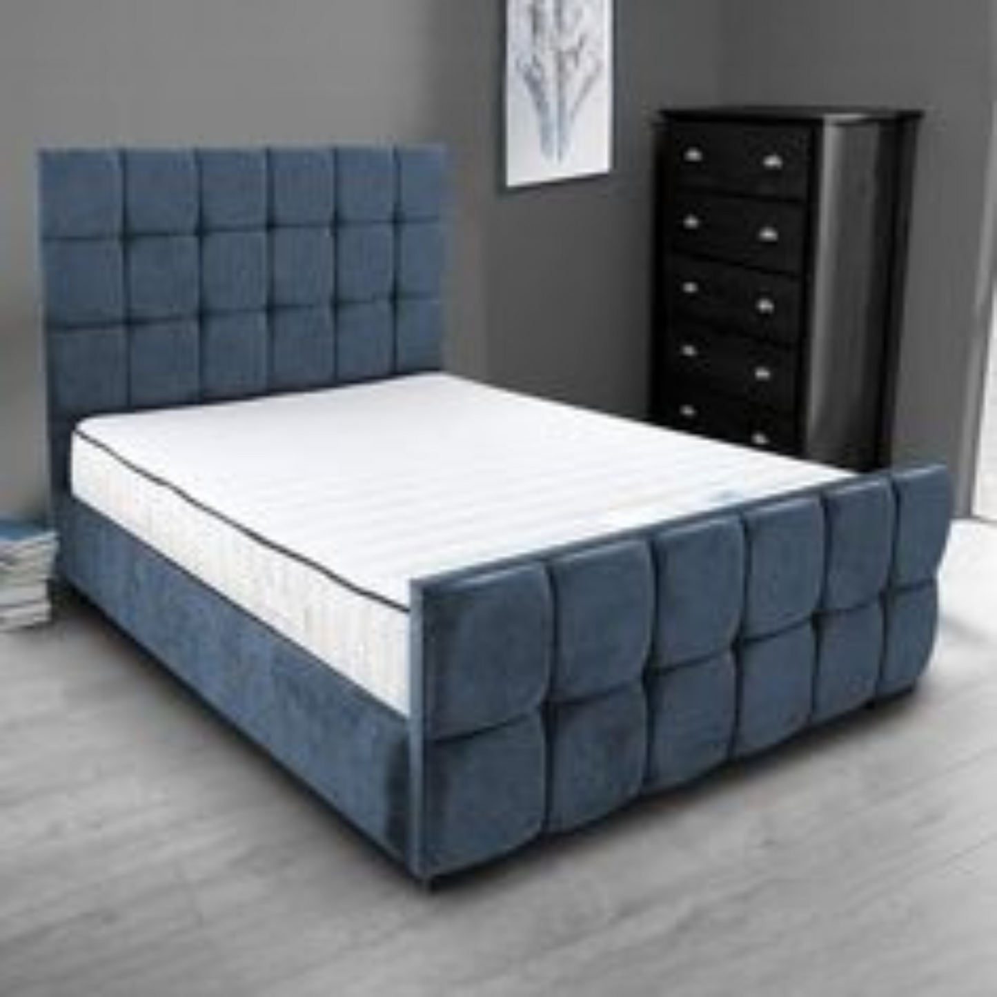 Gilt edge Beds Cube Fabric Bed Frame 02